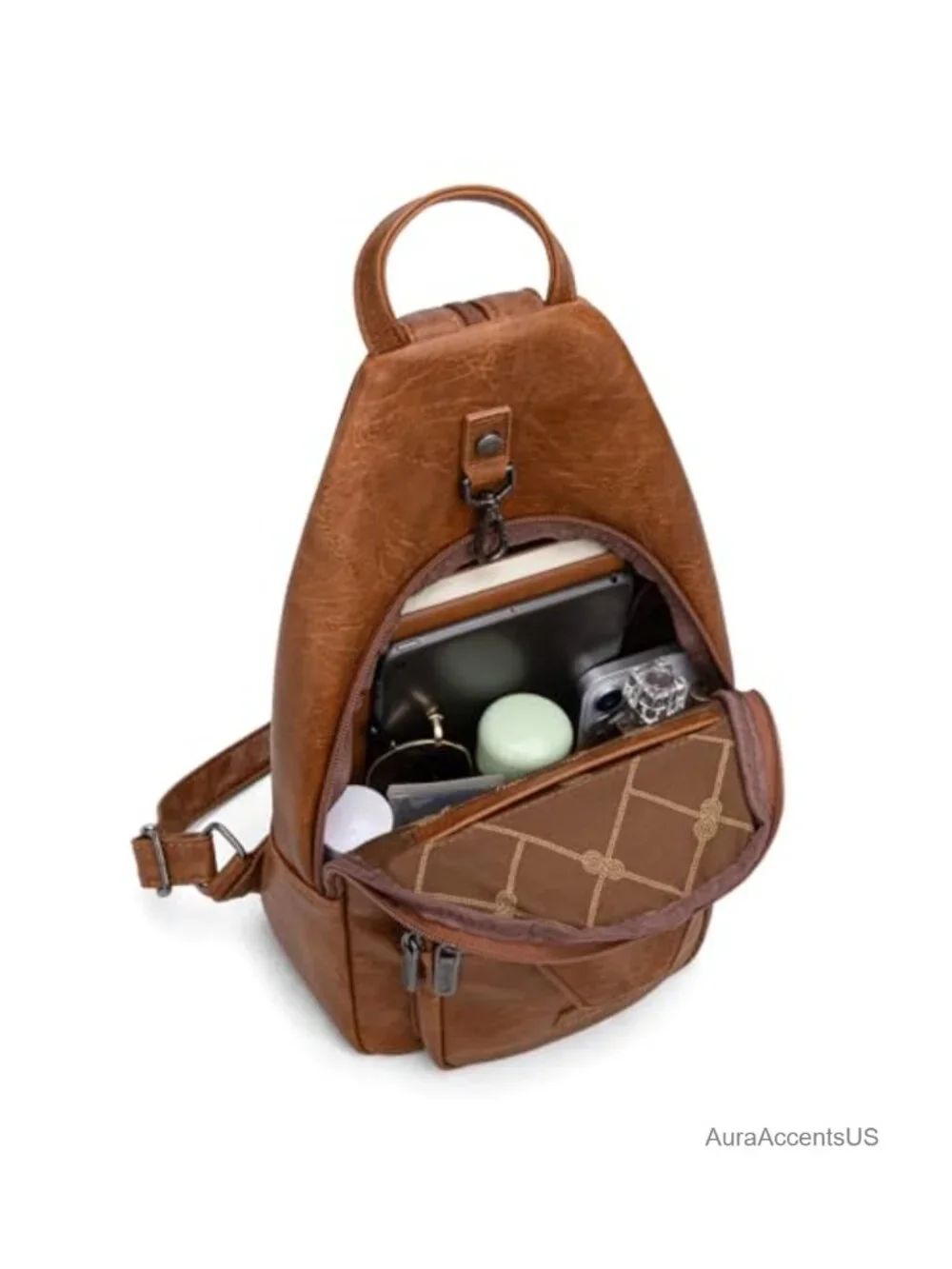 Convertible Backpack Purse Sling Bag Shoulder Crossbody Adjustable Strap Faux